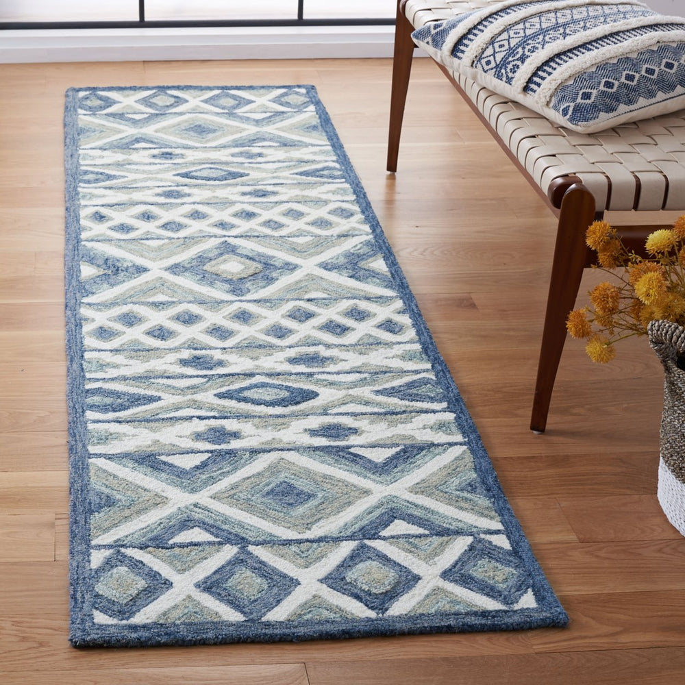 SAFAVIEH Roslyn ROS602M Handmade Blue / Grey Rug Image 2