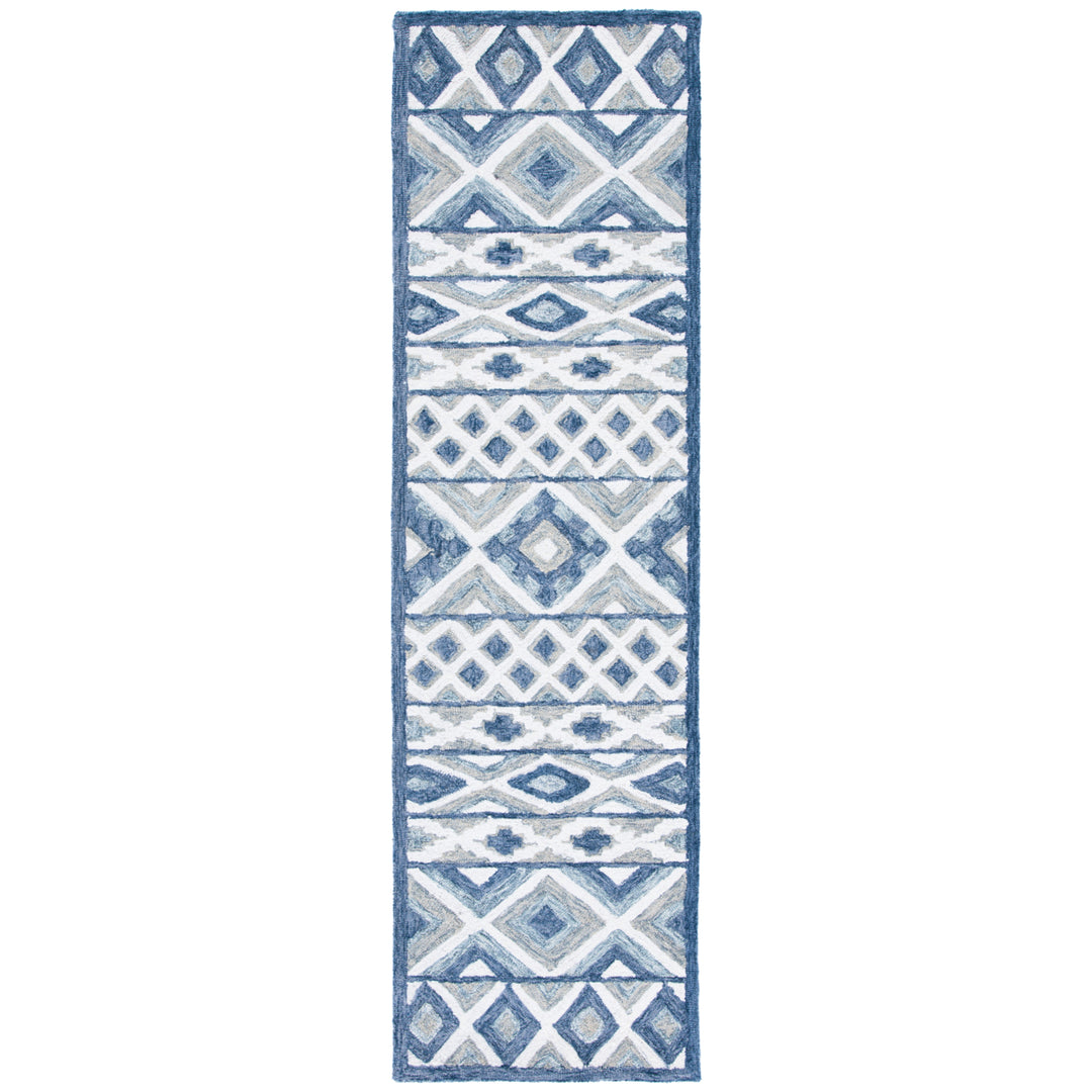 SAFAVIEH Roslyn ROS602M Handmade Blue / Grey Rug Image 3