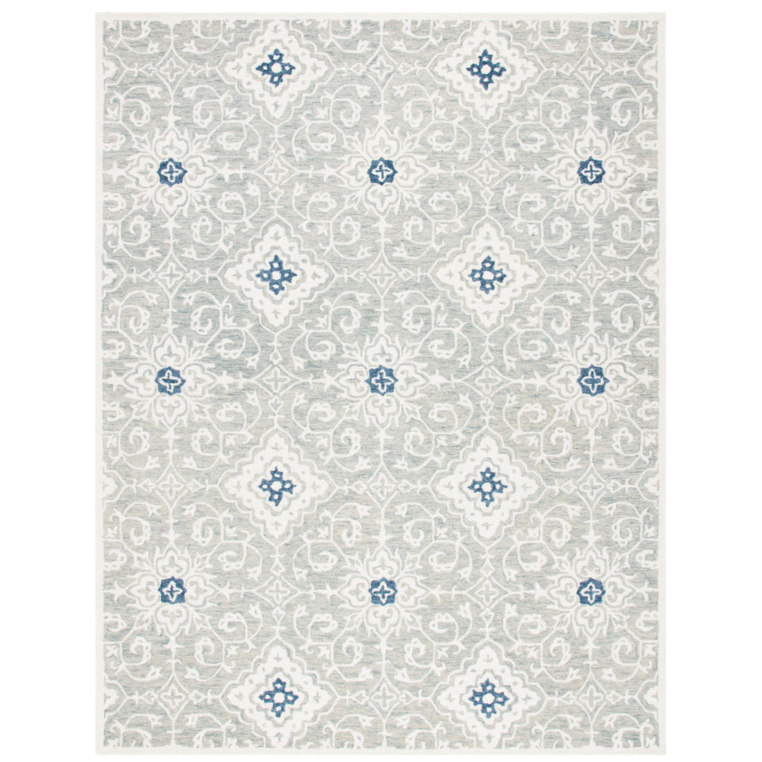 SAFAVIEH Roslyn ROS601A Handmade Ivory / Blue Rug Image 1