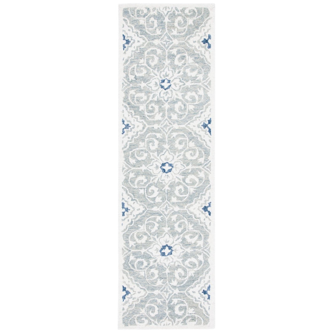 SAFAVIEH Roslyn ROS601A Handmade Ivory / Blue Rug Image 1