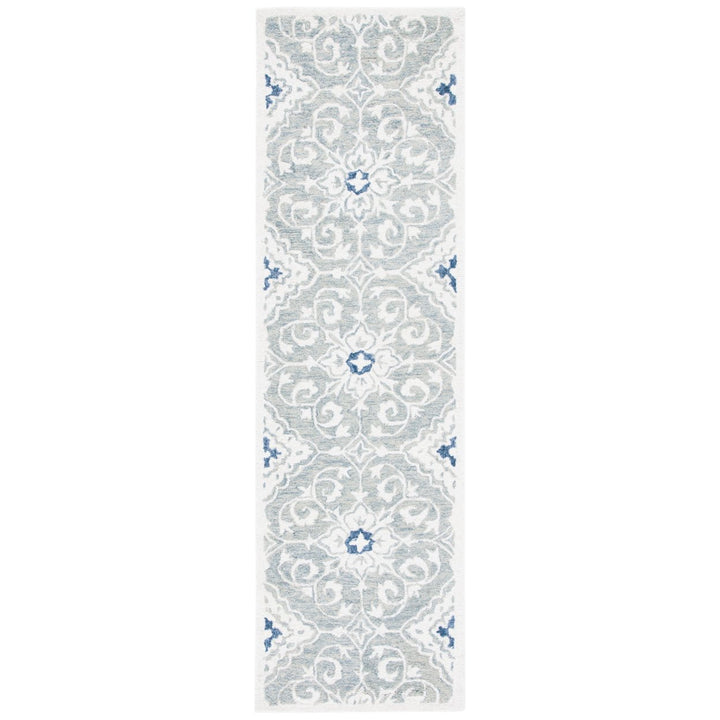 SAFAVIEH Roslyn ROS601A Handmade Ivory / Blue Rug Image 1