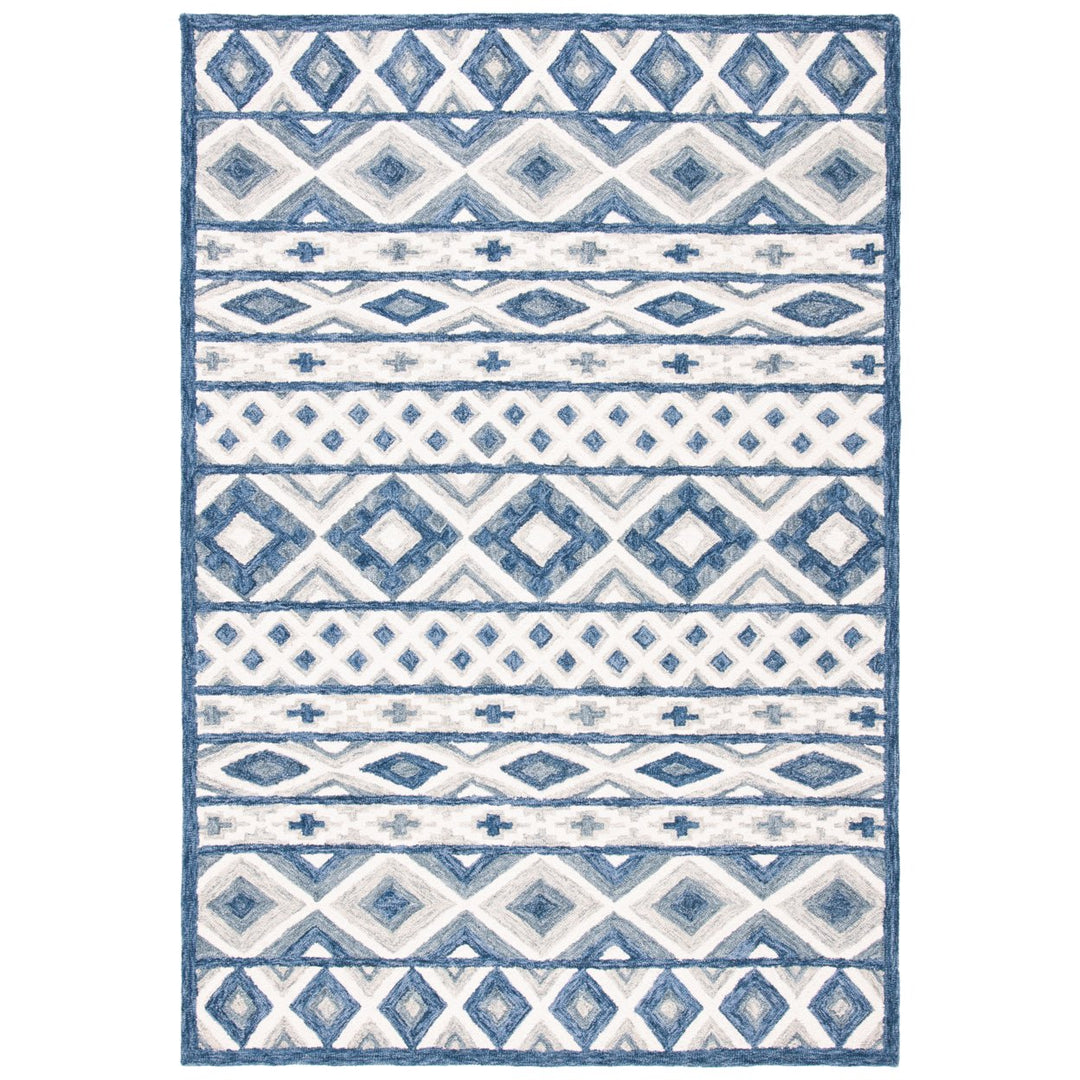 SAFAVIEH Roslyn ROS602M Handmade Blue / Grey Rug Image 7