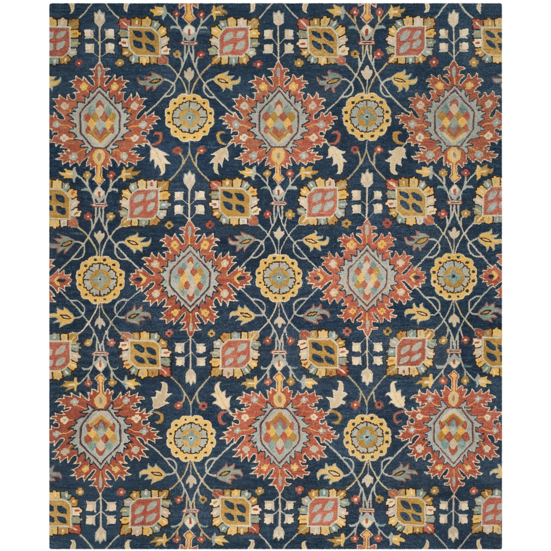 SAFAVIEH Roslyn ROS565A Handmade Navy / Multi Rug Image 8