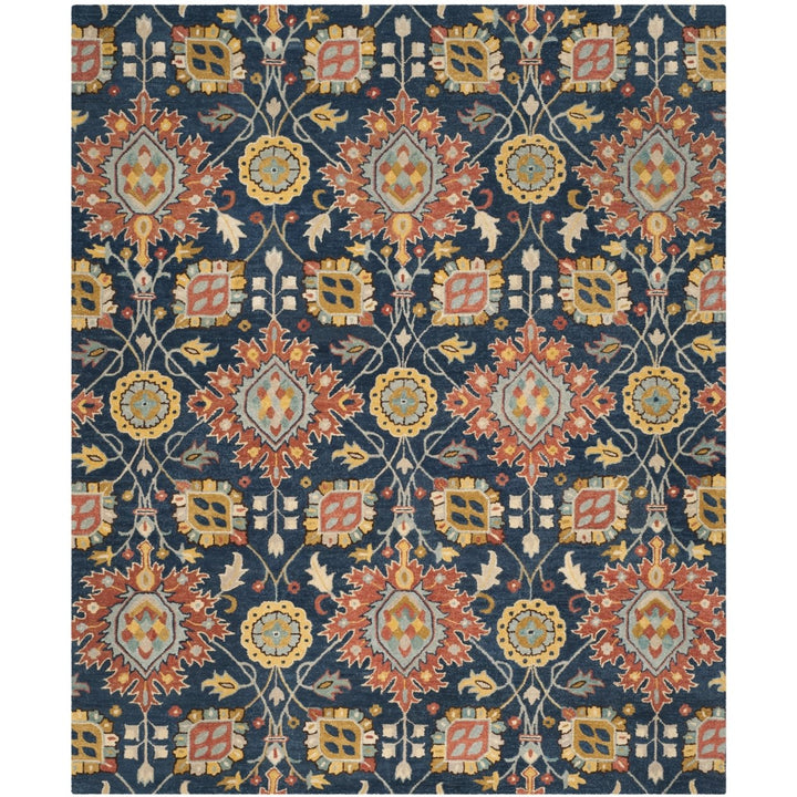 SAFAVIEH Roslyn ROS565A Handmade Navy / Multi Rug Image 1