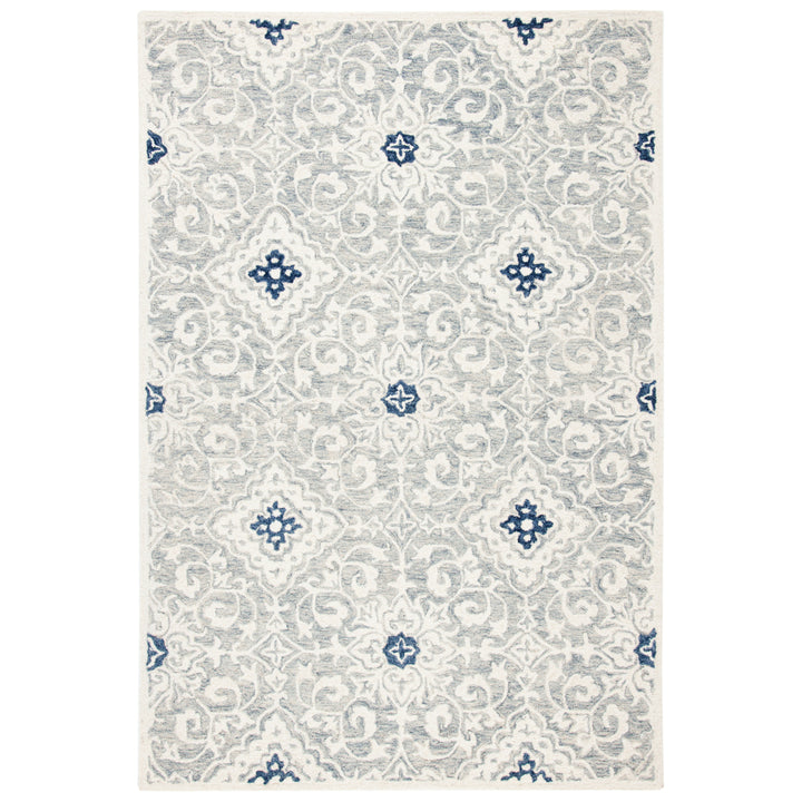 SAFAVIEH Roslyn ROS601A Handmade Ivory / Blue Rug Image 7