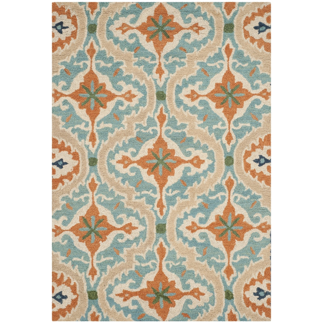 SAFAVIEH Roslyn ROS595A Handmade Blue / Beige Rug Image 2