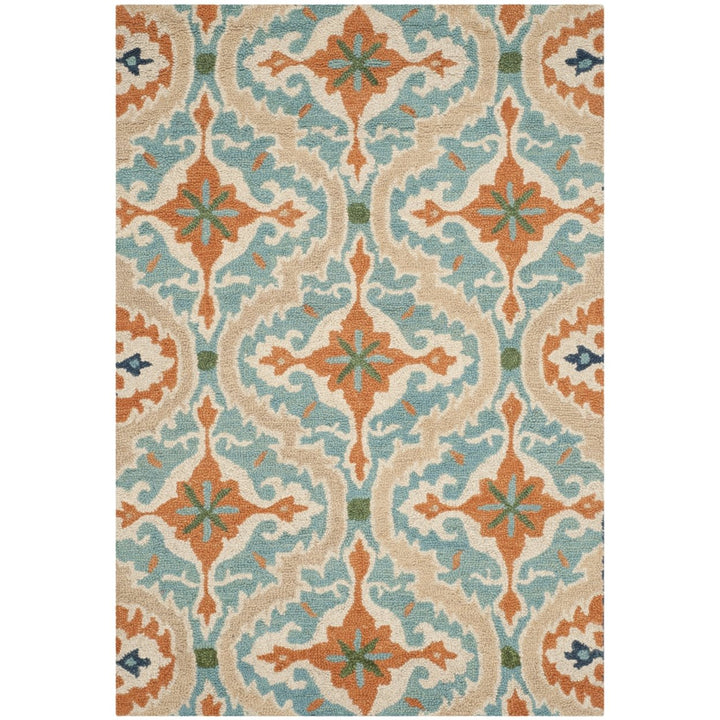 SAFAVIEH Roslyn ROS595A Handmade Blue / Beige Rug Image 1