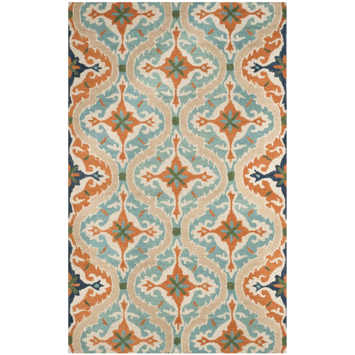 SAFAVIEH Roslyn ROS595A Handmade Blue / Beige Rug Image 4