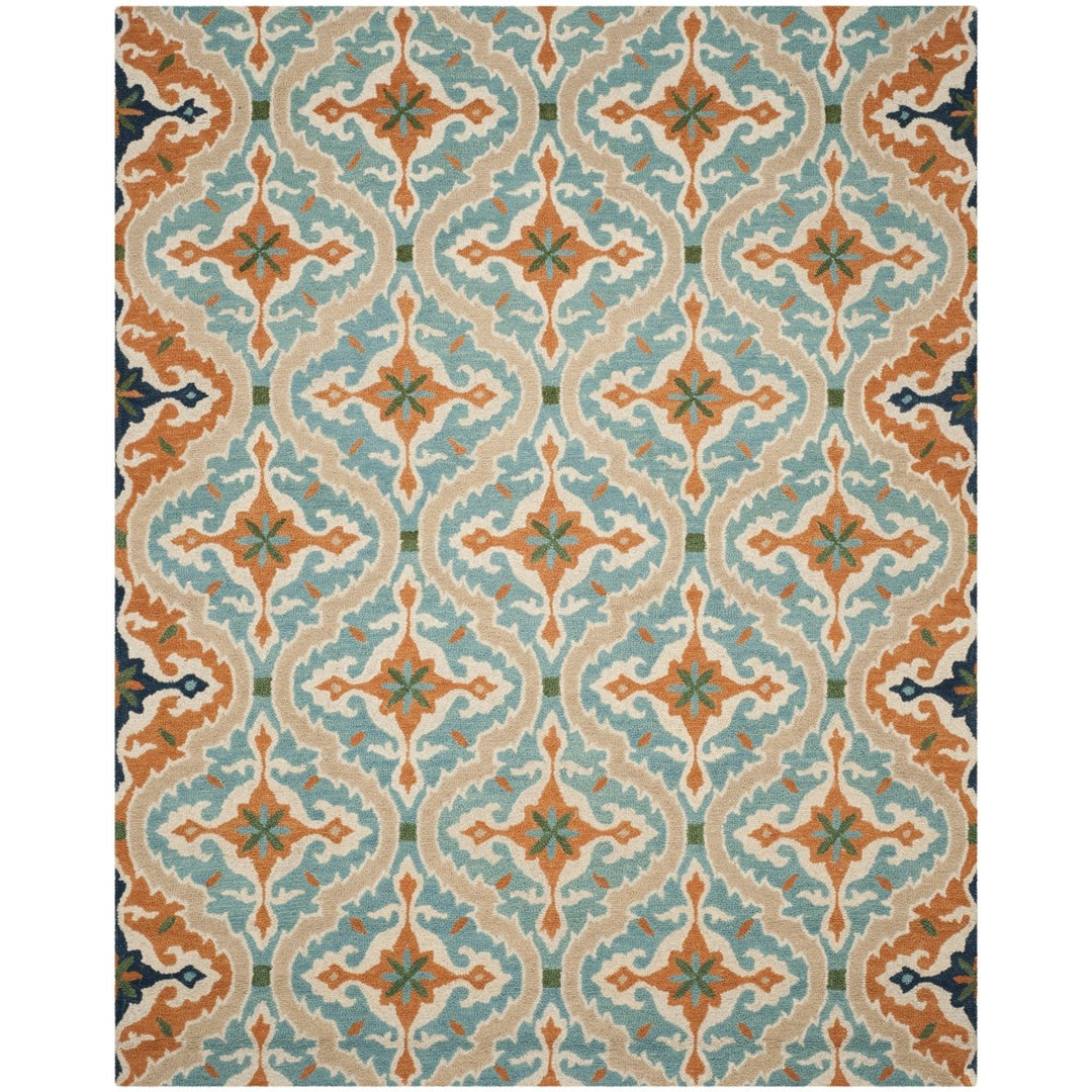 SAFAVIEH Roslyn ROS595A Handmade Blue / Beige Rug Image 1