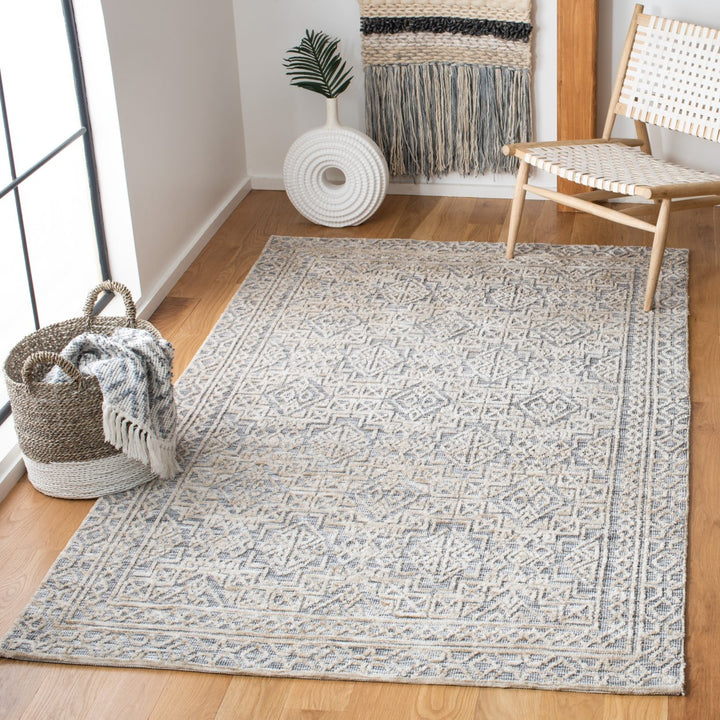 SAFAVIEH Roslyn ROS704F Handmade Grey / Beige Rug Image 1