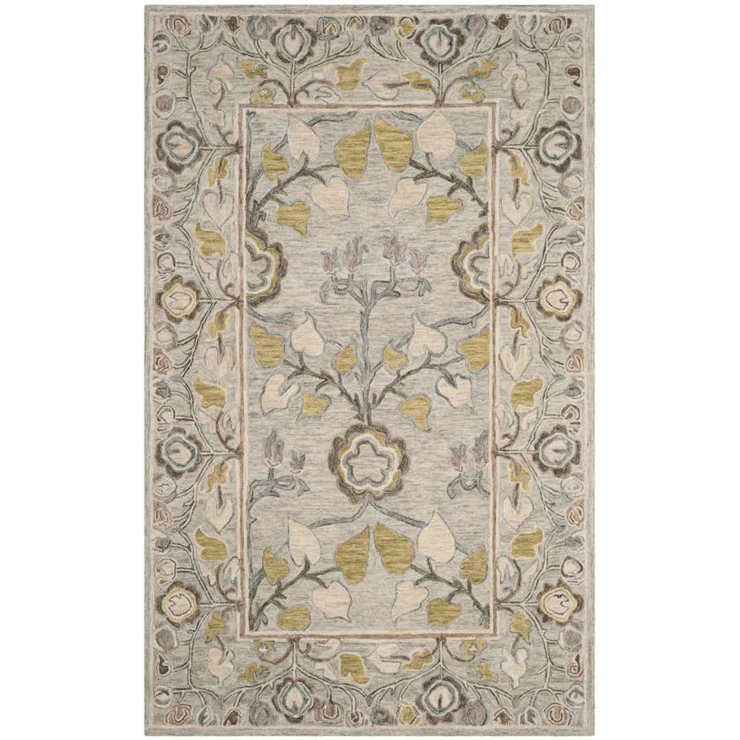 SAFAVIEH Roslyn ROS908A Handmade Light Grey / Multi Rug Image 1