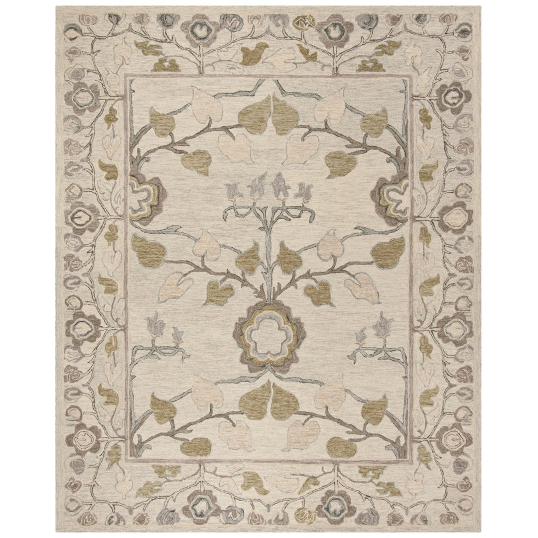 SAFAVIEH Roslyn ROS908A Handmade Light Grey / Multi Rug Image 1