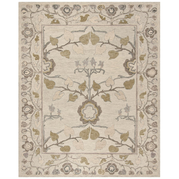 SAFAVIEH Roslyn ROS908A Handmade Light Grey / Multi Rug Image 1