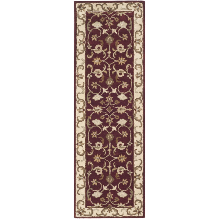 SAFAVIEH Royalty ROY244B Handmade Red / Ivory Rug Image 1