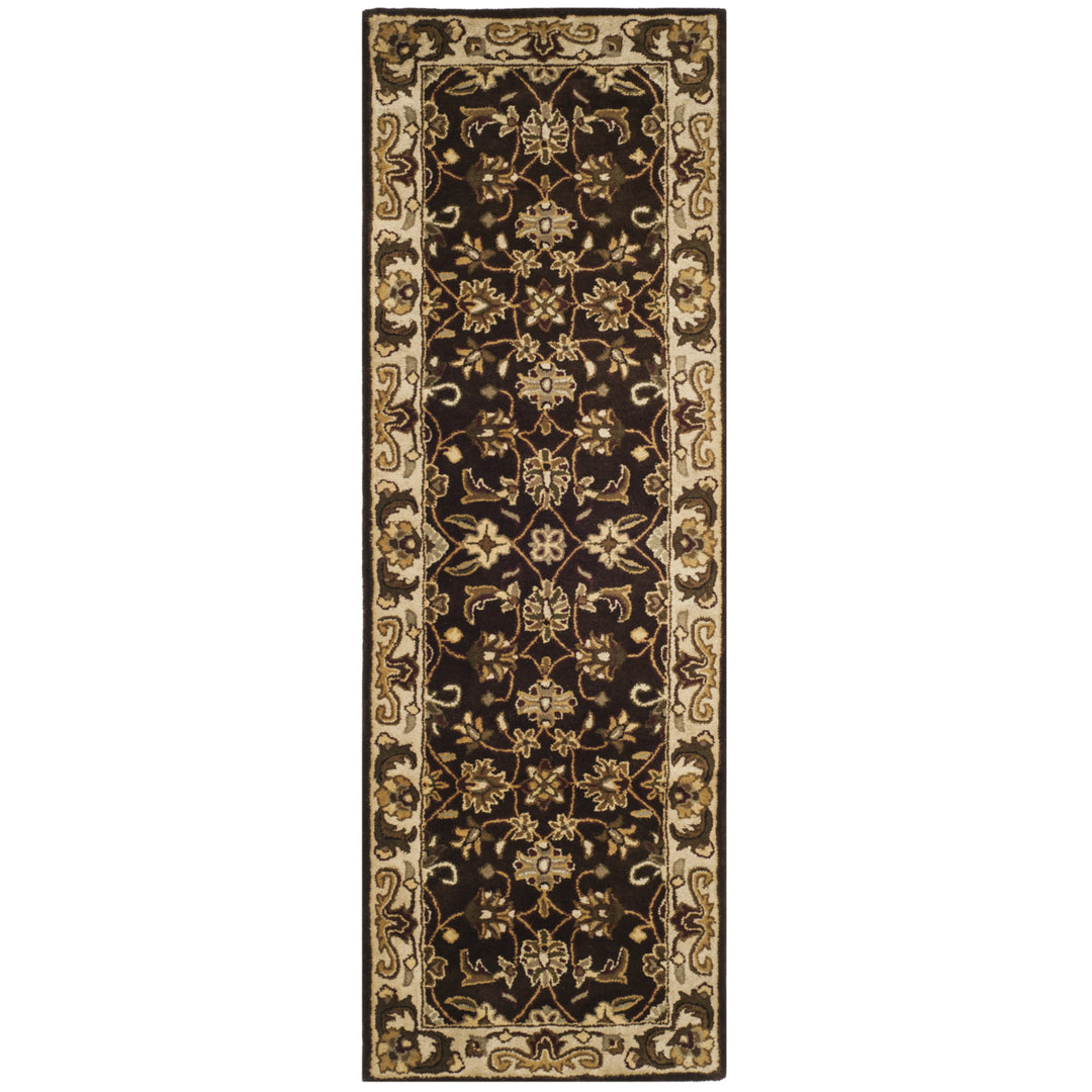 SAFAVIEH Royalty ROY239A Handmade Chocolate / Beige Rug Image 5