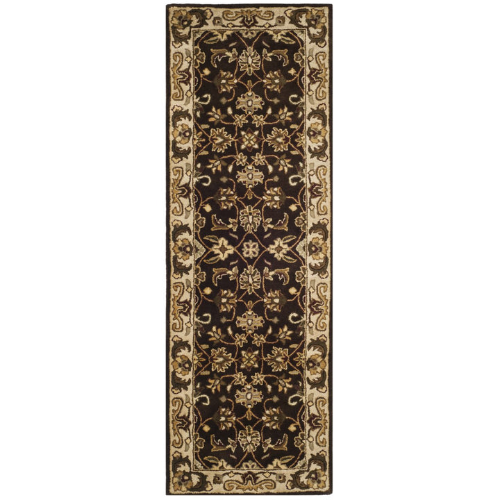 SAFAVIEH Royalty ROY239A Handmade Chocolate / Beige Rug Image 1