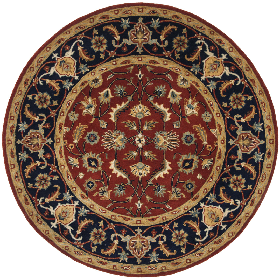 SAFAVIEH Royalty ROY256A Handmade Rust / Navy Rug Image 4