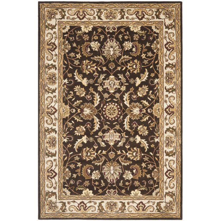 SAFAVIEH Royalty ROY239A Handmade Chocolate / Beige Rug Image 8