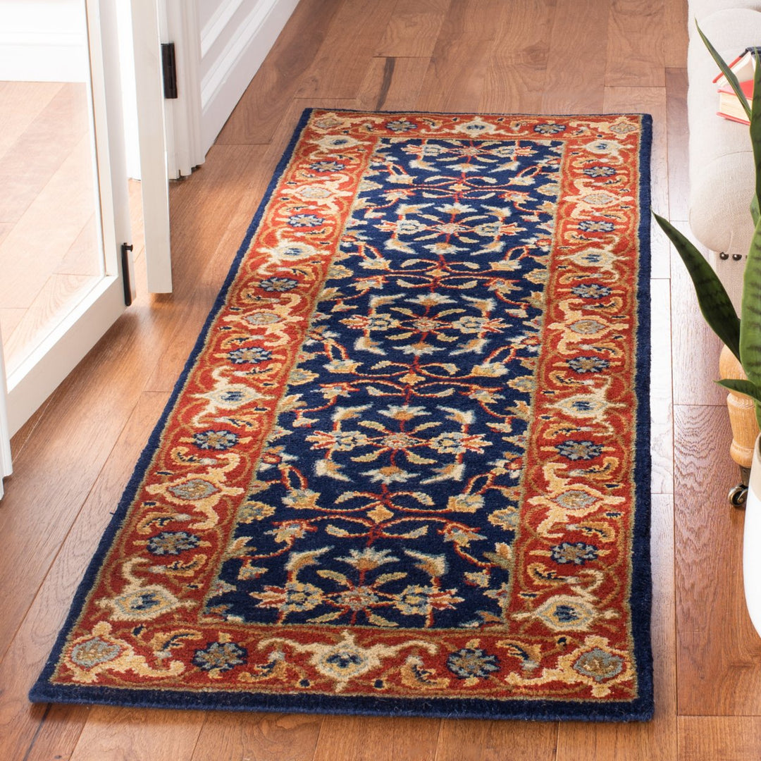 SAFAVIEH Royalty ROY257A Handmade Navy / Rust Rug Image 3