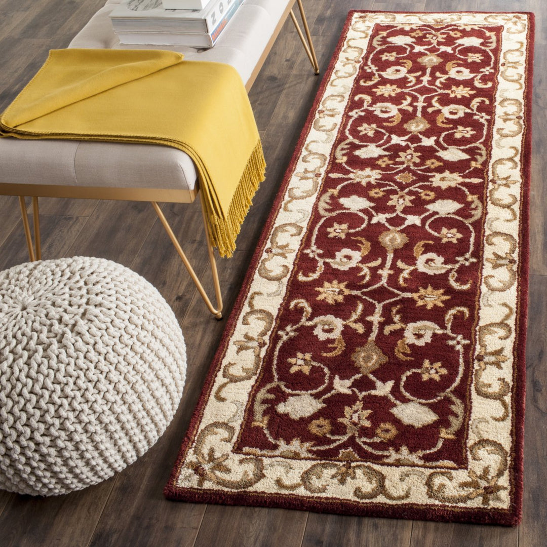 SAFAVIEH Royalty ROY244B Handmade Red / Ivory Rug Image 10