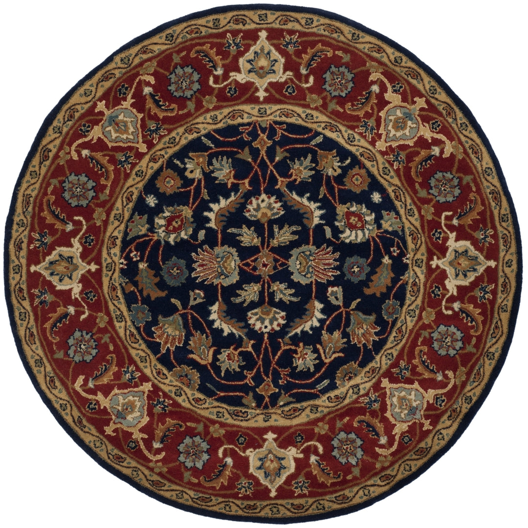 SAFAVIEH Royalty ROY257A Handmade Navy / Rust Rug Image 4