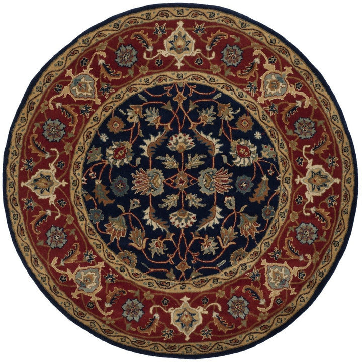 SAFAVIEH Royalty ROY257A Handmade Navy / Rust Rug Image 1