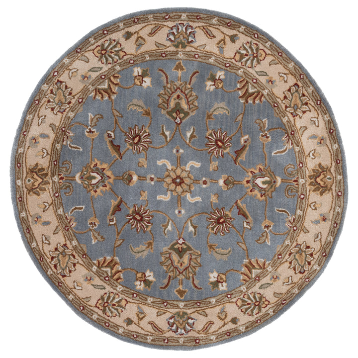 SAFAVIEH Royalty ROY343B Handmade Blue / Beige Rug Image 4