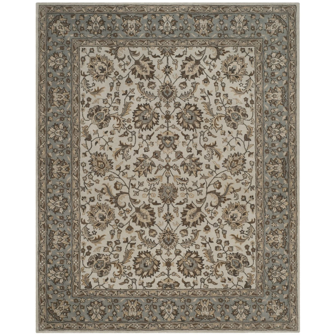 SAFAVIEH Royalty ROY689A Handmade Ivory / Slate Rug Image 1