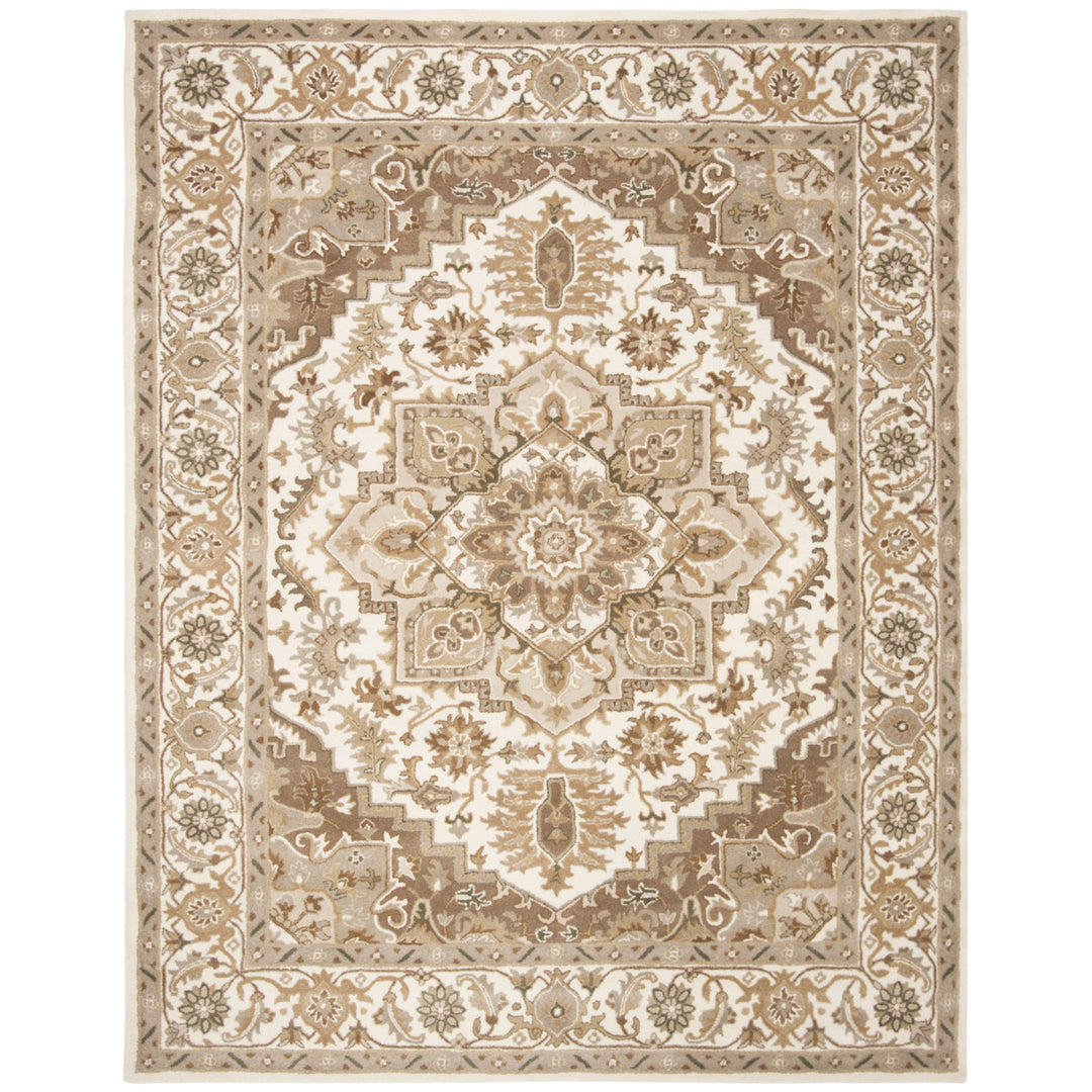 SAFAVIEH Royalty ROY700B Handmade Beige / Sage Rug Image 1