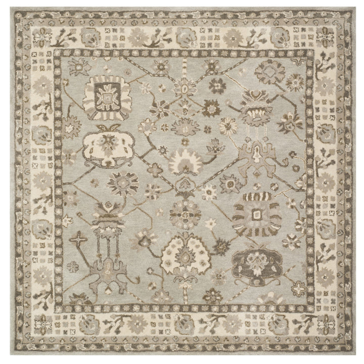 SAFAVIEH Royalty ROY633A Handmade Silver / Cream Rug Image 6