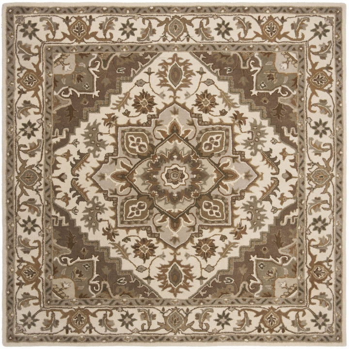 SAFAVIEH Royalty ROY700B Handmade Beige / Sage Rug Image 6