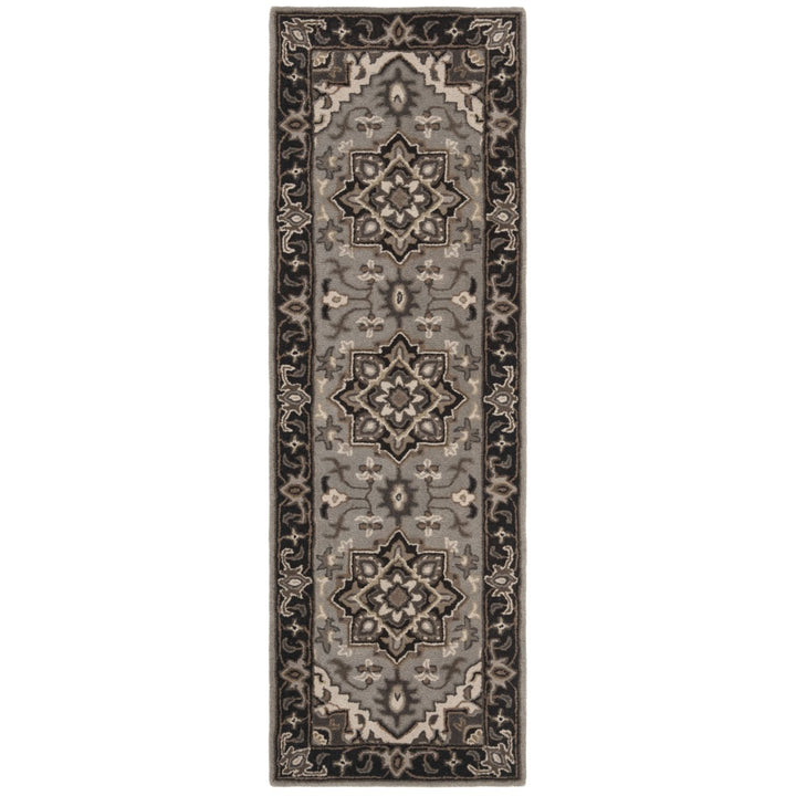 SAFAVIEH Royalty ROY700G Handmade Silver / Charcoal Rug Image 1