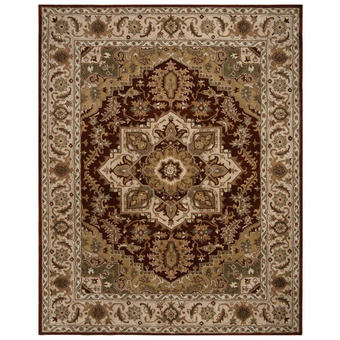 SAFAVIEH Royalty ROY700Q Handmade Red / Beige Rug Image 1