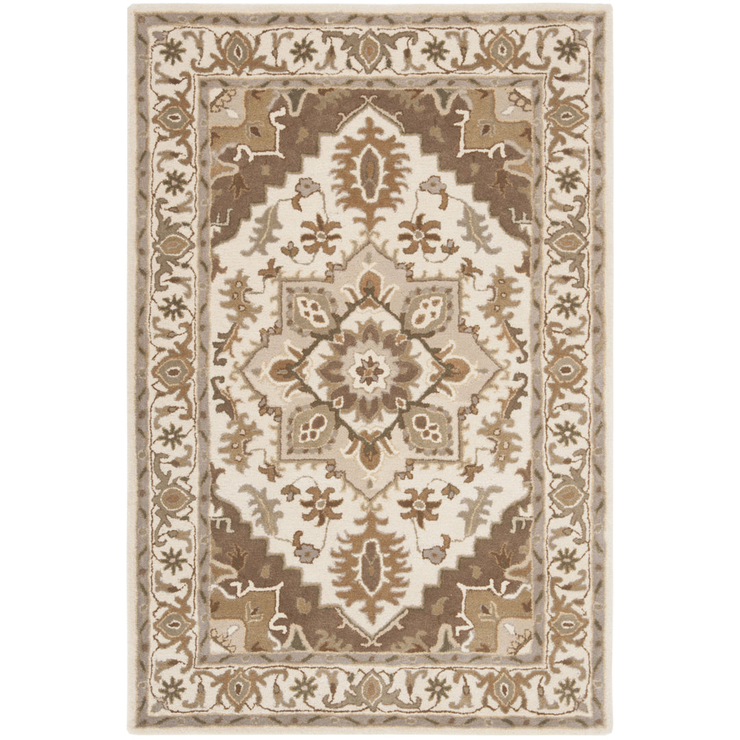 SAFAVIEH Royalty ROY700B Handmade Beige / Sage Rug Image 10