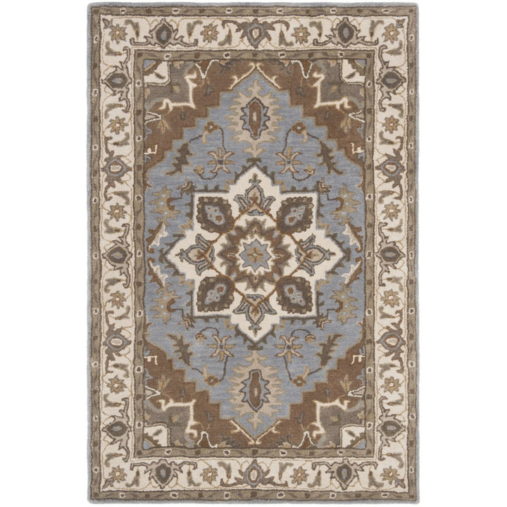 SAFAVIEH Royalty ROY700M Handmade Light Blue / Beige Rug Image 1