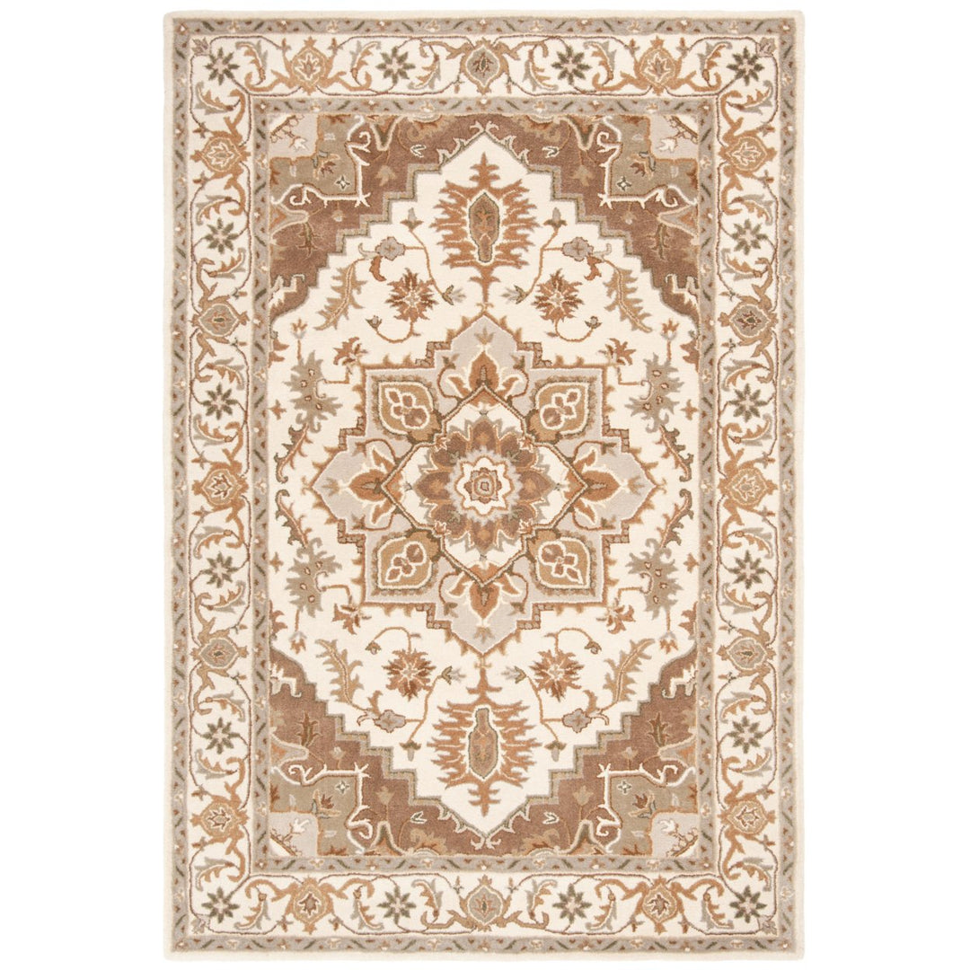 SAFAVIEH Royalty ROY700B Handmade Beige / Sage Rug Image 1