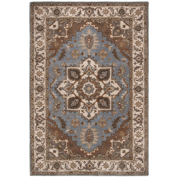 SAFAVIEH Royalty ROY700M Handmade Light Blue / Beige Rug Image 10