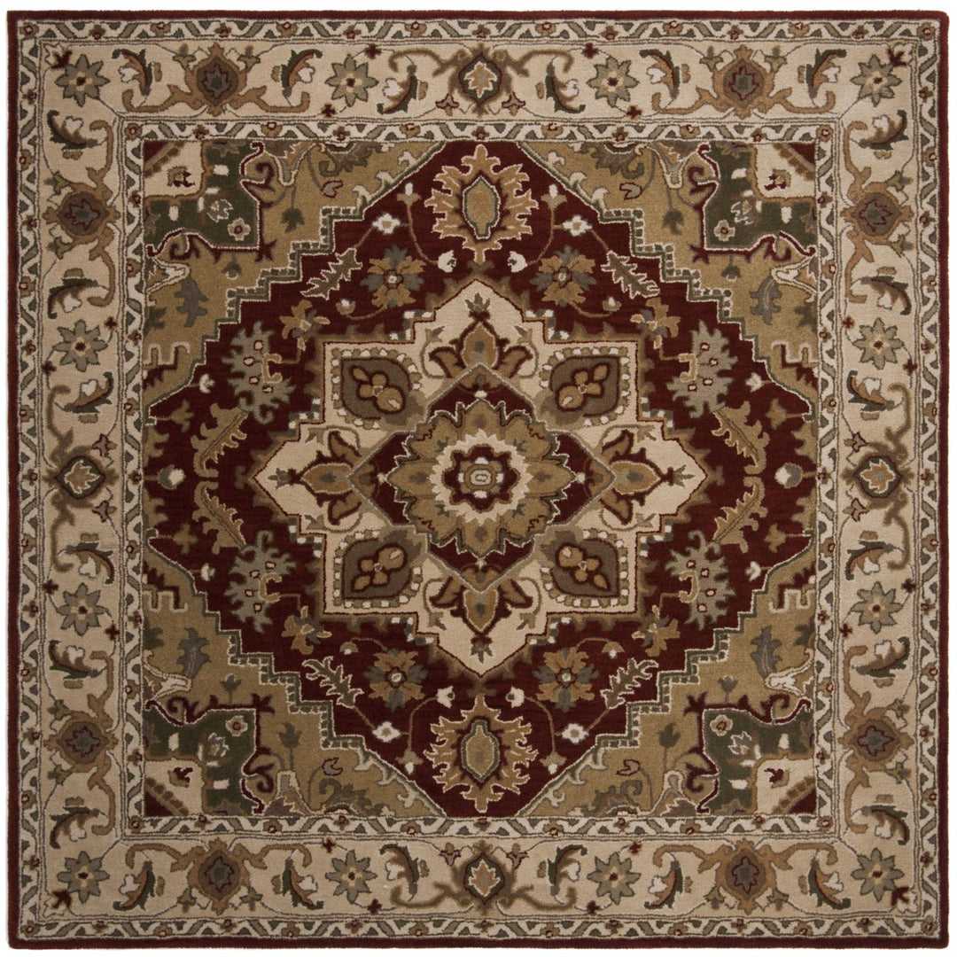 SAFAVIEH Royalty ROY700Q Handmade Red / Beige Rug Image 5