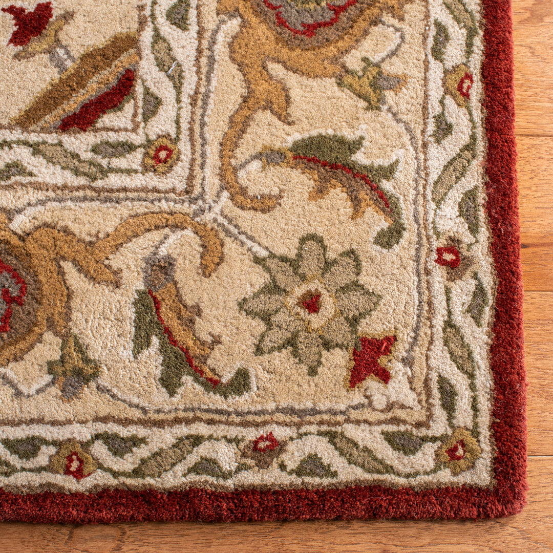 SAFAVIEH Royalty ROY700Q Handmade Red / Beige Rug Image 6