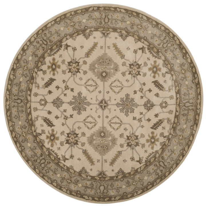 SAFAVIEH Royalty ROY870A Handmade Cream / Light Grey Rug Image 4