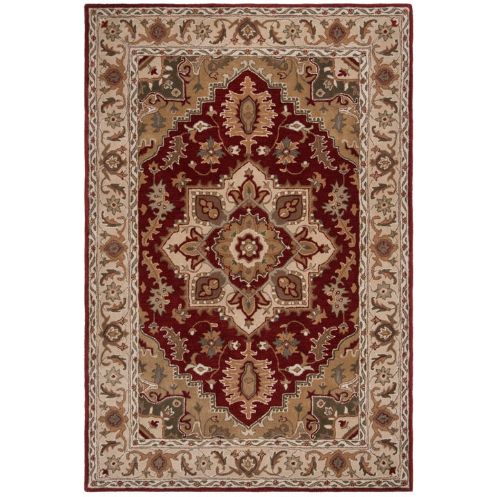 SAFAVIEH Royalty ROY700Q Handmade Red / Beige Rug Image 9