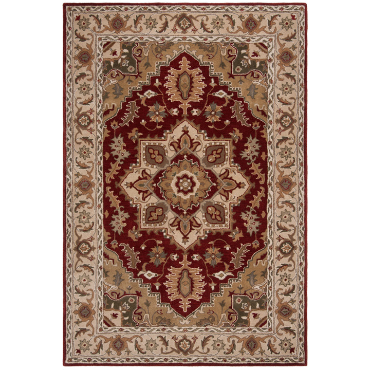 SAFAVIEH Royalty ROY700Q Handmade Red / Beige Rug Image 1