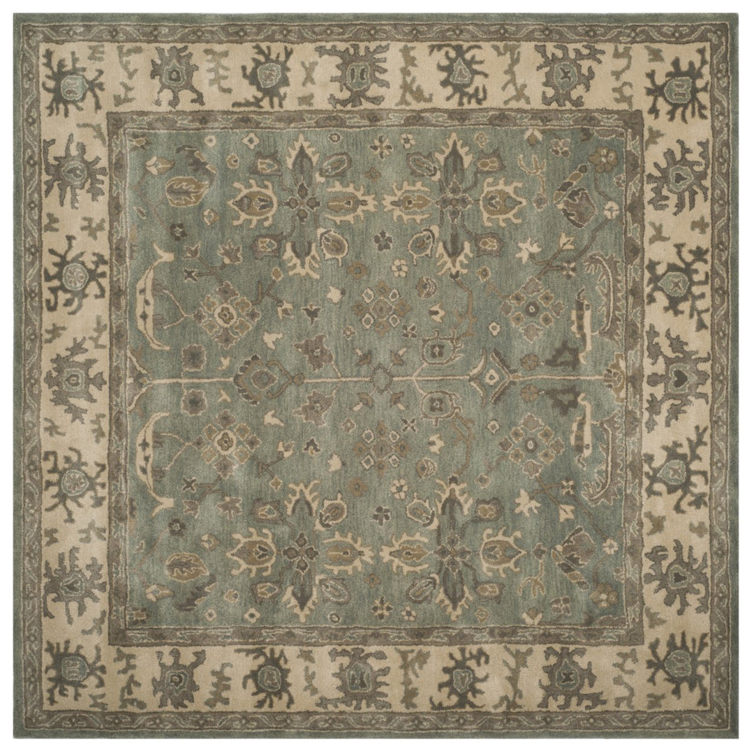 SAFAVIEH Royalty ROY721A Handmade Slate / Cream Rug Image 1