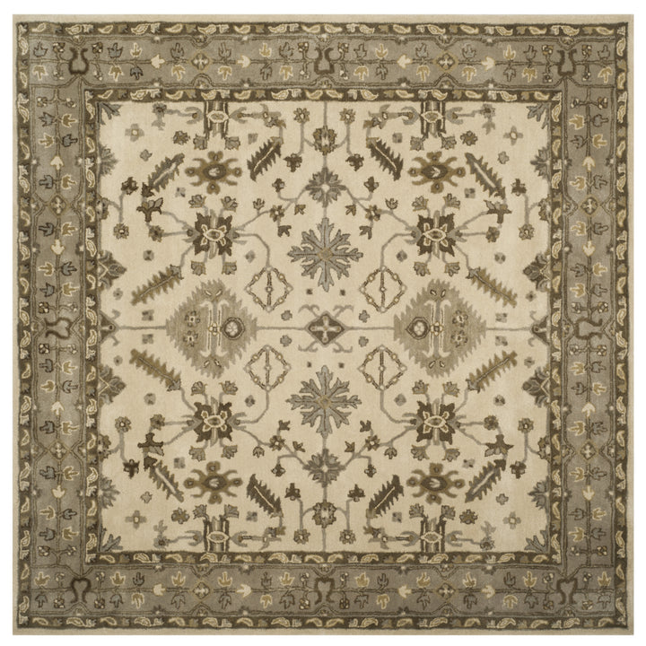 SAFAVIEH Royalty ROY870A Handmade Cream / Light Grey Rug Image 6