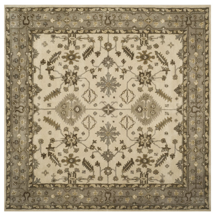 SAFAVIEH Royalty ROY870A Handmade Cream / Light Grey Rug Image 1