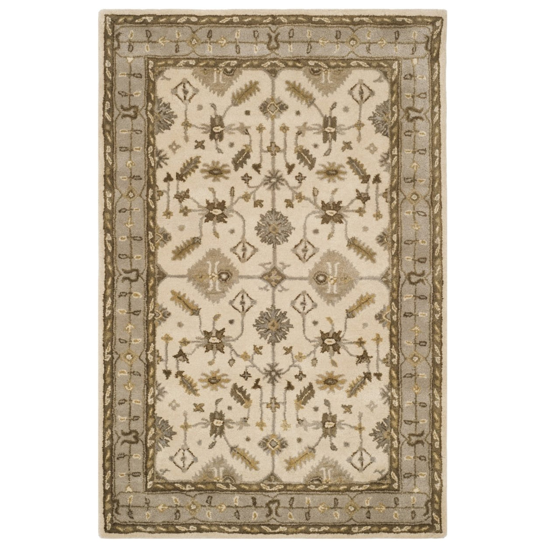 SAFAVIEH Royalty ROY870A Handmade Cream / Light Grey Rug Image 1