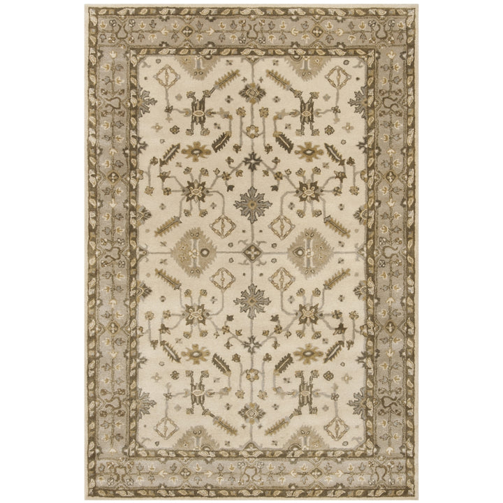 SAFAVIEH Royalty ROY870A Handmade Cream / Light Grey Rug Image 11