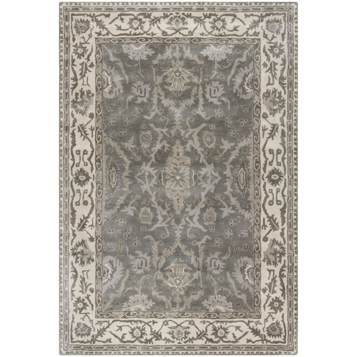 SAFAVIEH Royalty ROY993A Handmade Grey / Cream Rug Image 1