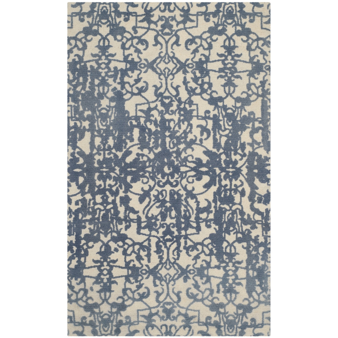 SAFAVIEH Restoration Vintage RVT101A Ivory / Blue Rug Image 9