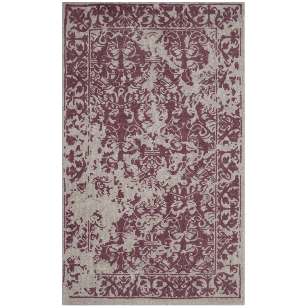 SAFAVIEH Restoration Vintage RVT103J Silver / Purple Rug Image 9